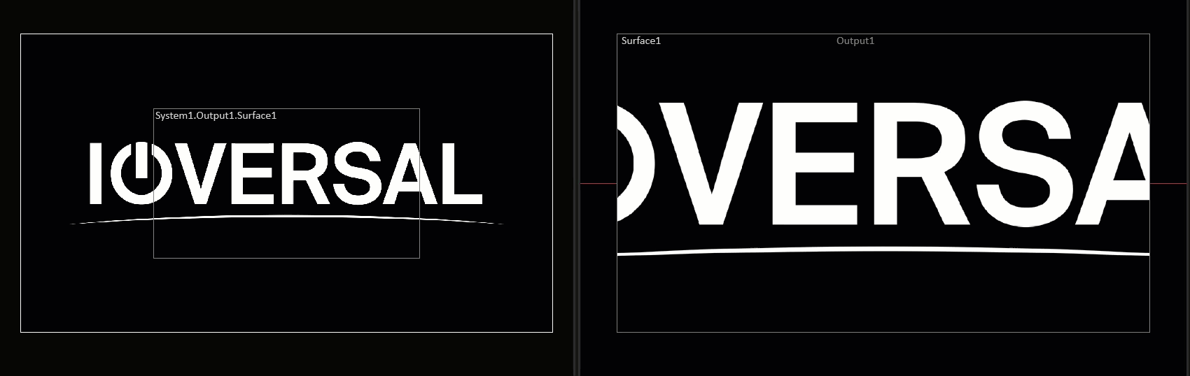 Surface Position in Canvas View Output View Surface Position in Canvas View Output View