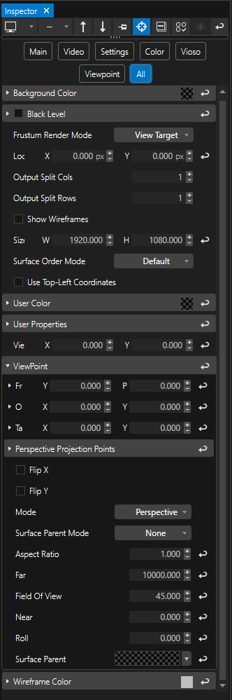 Settings for an Output &nbsp;